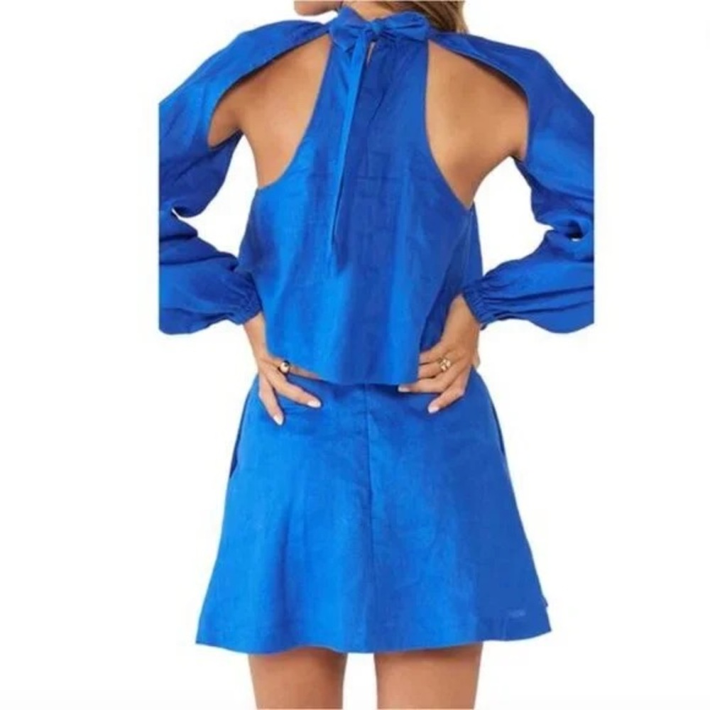 Sovere x REVOLVE - Azure Linen Tie-Back Mini Dress – XS – NWT - Picture 3 of 7